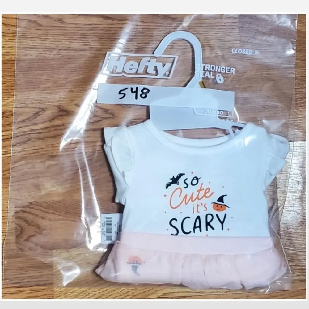 New Carters Outfit Baby Girl Newborn 1st Halloween 2 Piece Set Pink White NWT - Picture 16 of 16
